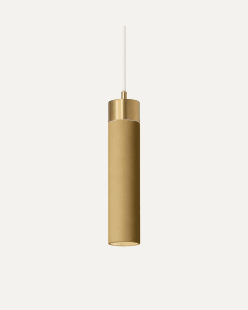 Veyraine Column Pendant in brushed gold